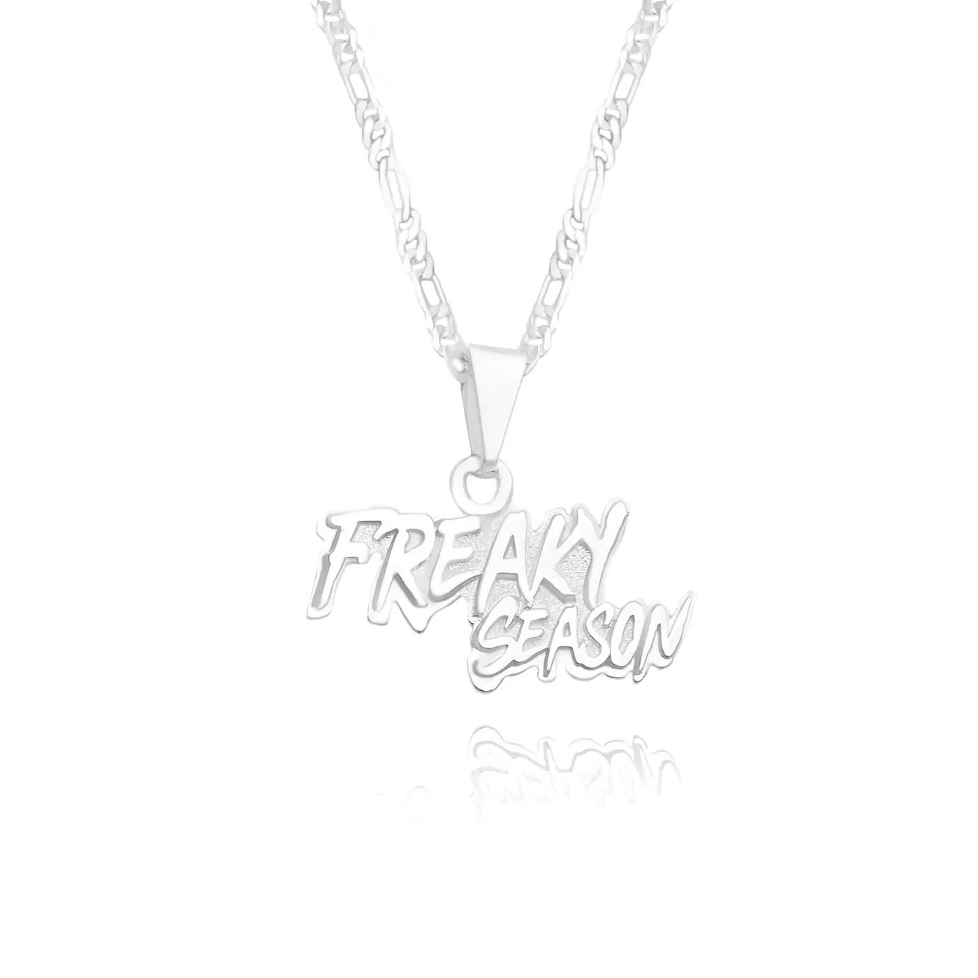 Conjunto Corrente + Pingente Freaky Season (Banho Prata)