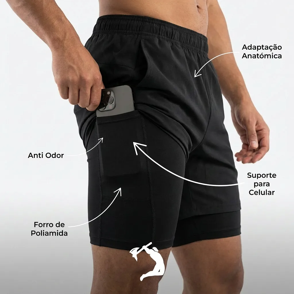 Short Compressão - Cinza - Symbol